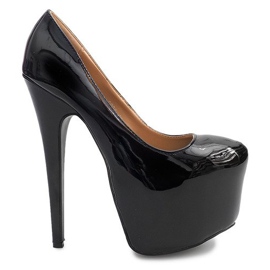 Broches Hautes Laquées Sur La Plateforme D905 Noir le noir