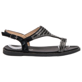 Super Mode Sandales noires élégantes le noir