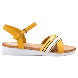 Bello Star Sandales à fermeture boucle jaune