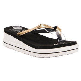 SHELOVET Tongs compensées noir