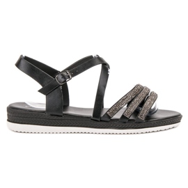 SHELOVET Sandales noires confortables le noir SHELOVET Sandales noires confortables le noir