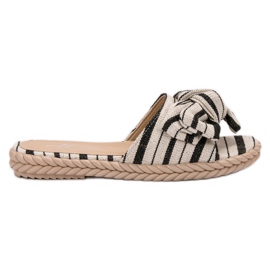 SHELOVET Pantoufles Avec Noeud blanc