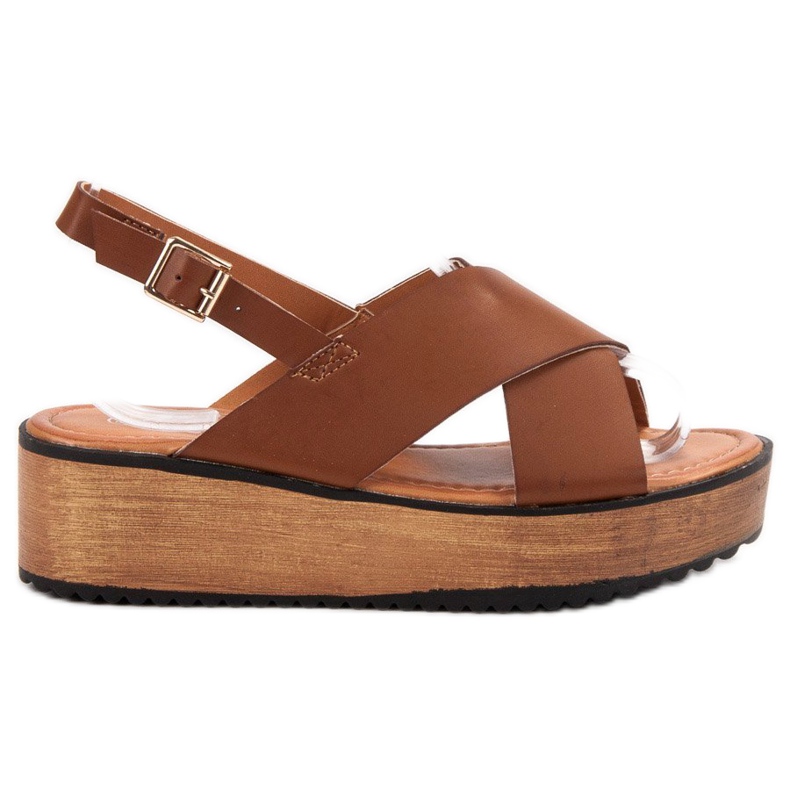 SHELOVET Sandales sur la plate-forme brun SHELOVET Sandales sur la plate-forme brun