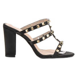 SDS Rock sandales à talons hauts noir