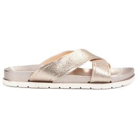 Emaks Chaussons Dorés À Paillettes d'or