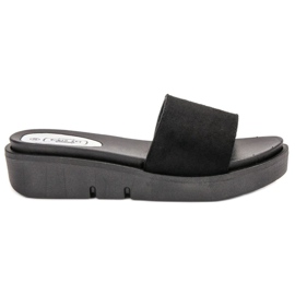 SHELOVET Sandales compensées le noir
