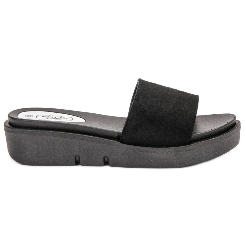 SHELOVET Sandales compensées le noir