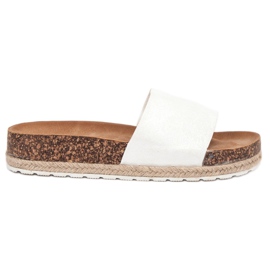 SHELOVET Espadrilles en daim blanche
