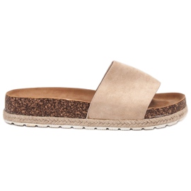 SHELOVET Espadrilles en daim beige