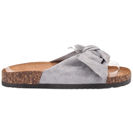 Super Me Pantoufles grises à la mode