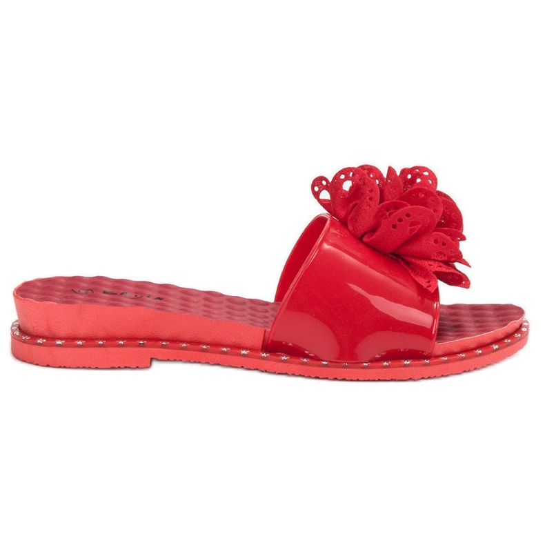 Kayla Tongs en caoutchouc rouge