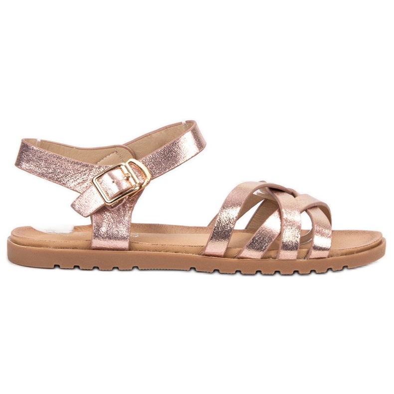BLESS Sandales classiques en or rose