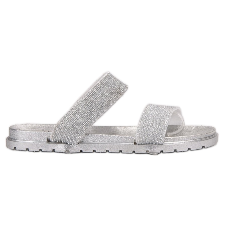 SHELOVET Pantoufles En Caoutchouc À Paillettes gris SHELOVET Pantoufles En Caoutchouc À Paillettes gris