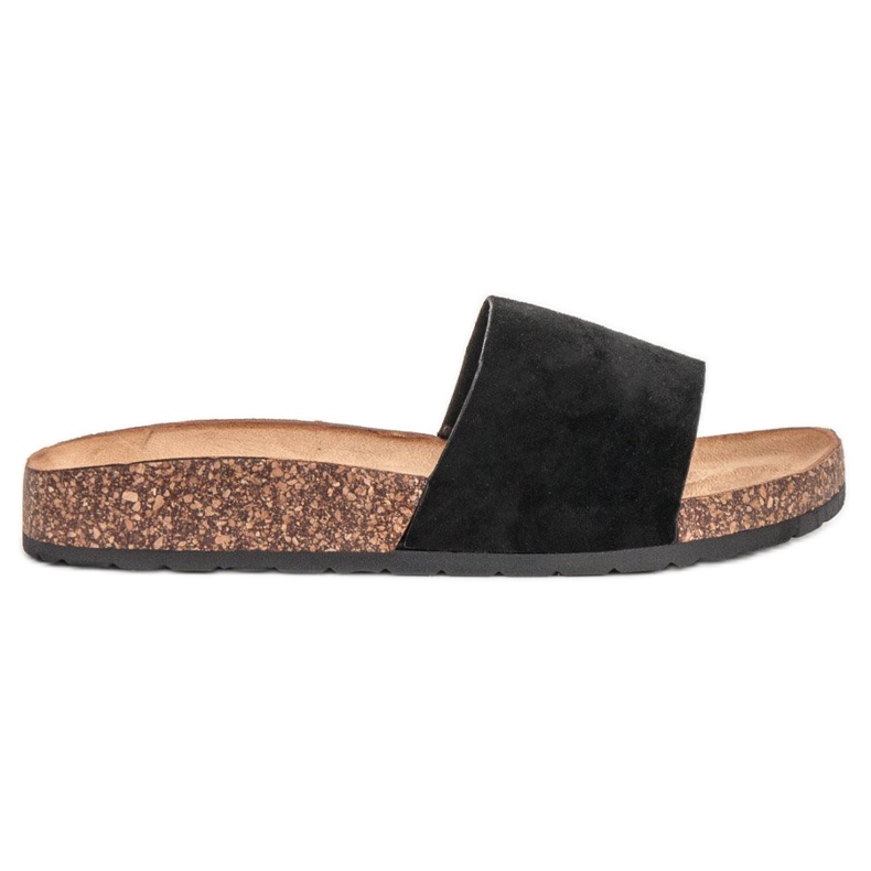 Bello Star Pantoufles noires classiques le noir