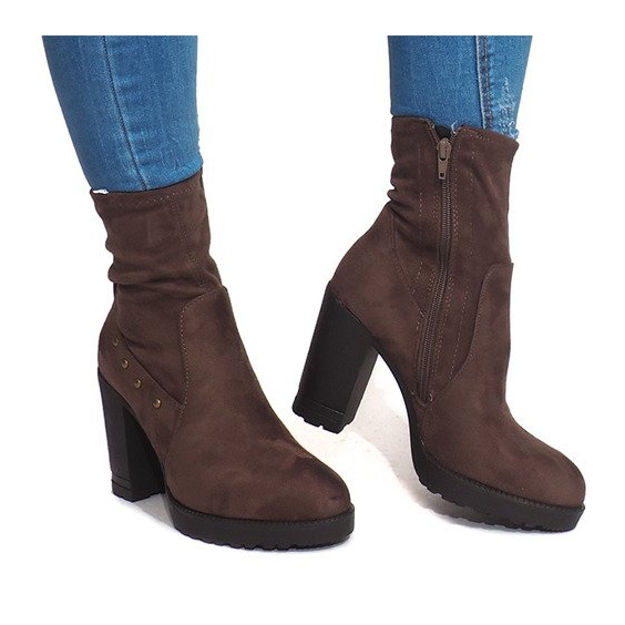 Boots Daim BG-59 Taupe brun multicolore