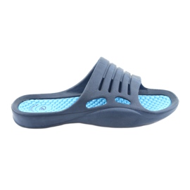 Pantoufles American Club en mousse bleue pour l'eau bleu marine