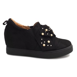 Baskets compensées noires 6186 le noir