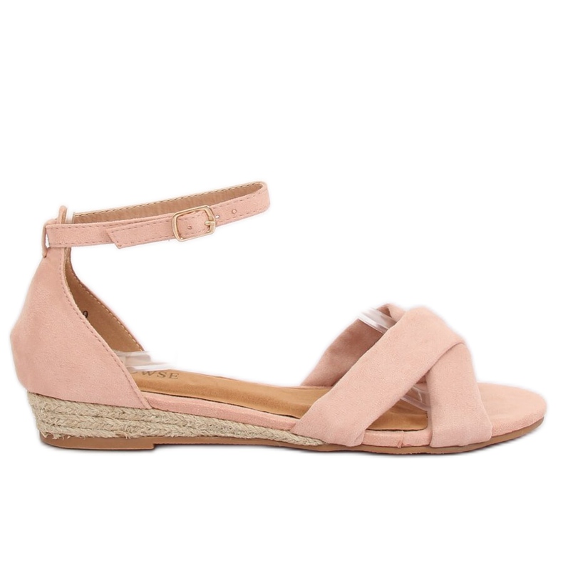 Sandales espadrilles roses 9R121 Rose