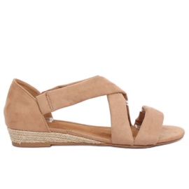 Sandales espadrilles beige 9R72 Kaki