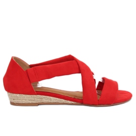 Sandales espadrilles rouge 9R72 Rouge