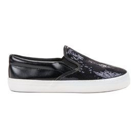 SHELOVET Slipons Avec Paillettes noir