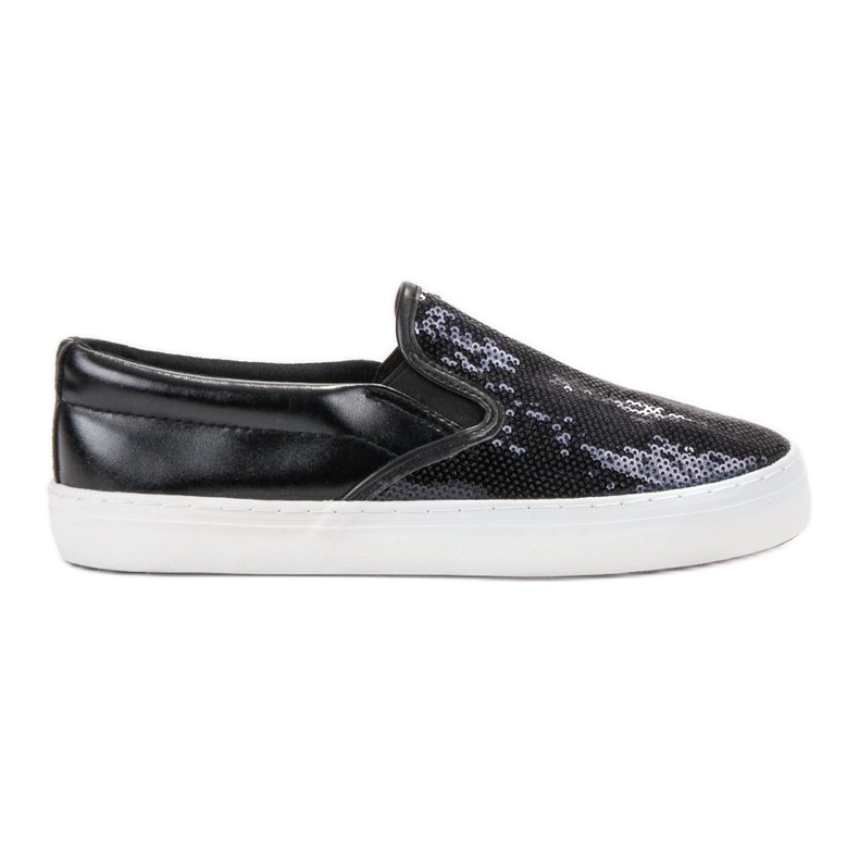 SHELOVET Slipons Avec Paillettes le noir