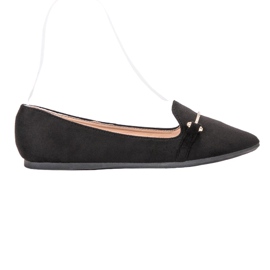 SHELOVET Ballerine En Spitz noir