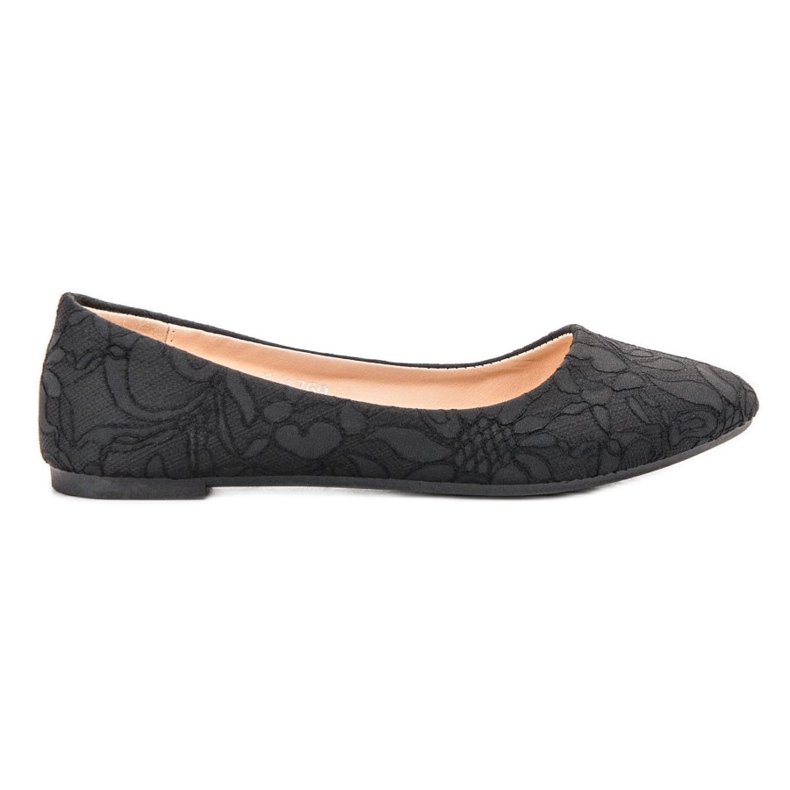 SHELOVET Ballerine Avec Dentelle le noir