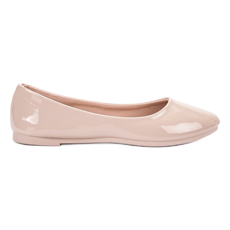 SHELOVET Ballerines laquées brun