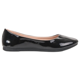 SHELOVET Ballerines laquées le noir