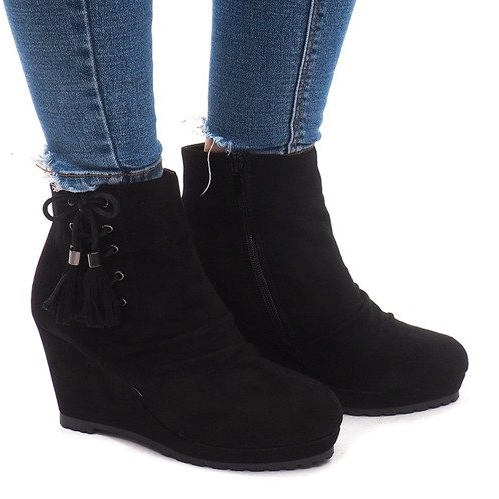 Bottes Chaudes Sur Compensée 778-KA Noir le noir