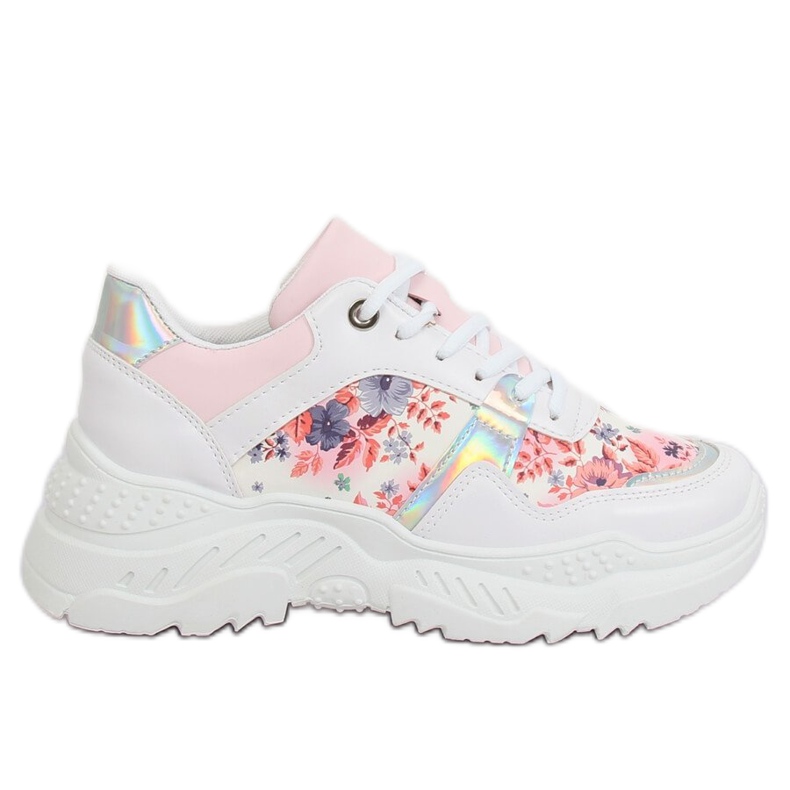 Chaussures de sport fleur blanche 3002 BLANC / FLEUR Rouge Chaussures de sport fleur blanche 3002 BLANC / FLEUR Rouge