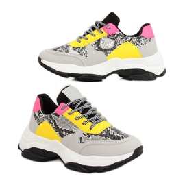 Chaussures de sport grises BL169P Snakeskin multicolore
