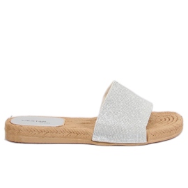 Chaussons femme argent JFF-V182 Argent gris Chaussons femme argent JFF-V182 Argent gris