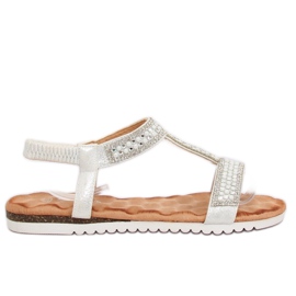 Sandales pour femmes argentées HT-67 Argent gris