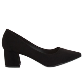 Escarpins noirs à talons larges KJ-10 Black