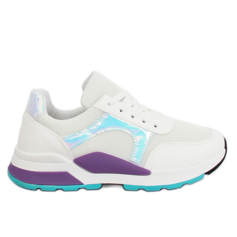 Blanc PP-46 Chaussures de sport blanches multicolore