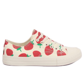 Baskets beige fraise XL-21 Beige