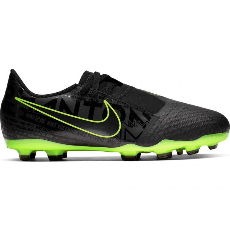 Chaussures de football Nike Phantom Venom Academy Fg Jr AO0362 007 noir - vert multicolore le noir