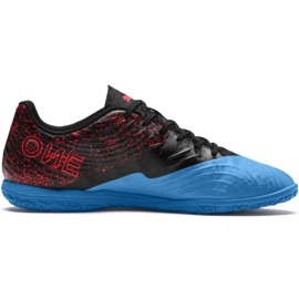 Chaussures de football Puma One 19.4 It M 105496 01 noir - bleu multicolore
