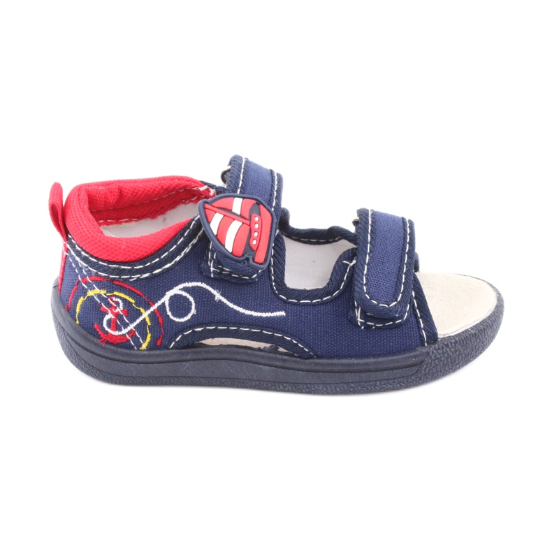 Sandales enfant American Club bleu marine TEN36 rouge