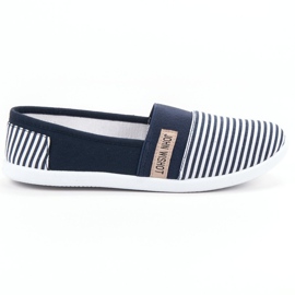 SHELOVET Slipons rayés bleu SHELOVET Slipons rayés bleu