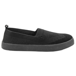 SHELOVET Slipons textiles noir