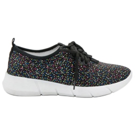 Bona Chaussures de sport à pois noir