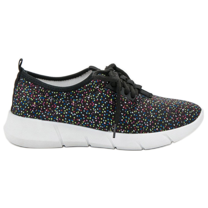 Bona Chaussures de sport à pois le noir