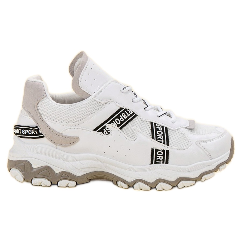 SHELOVET Des baskettes blanches gris