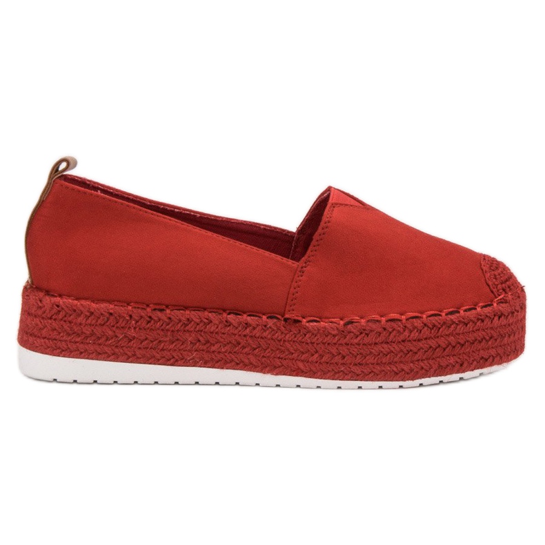 Forever Folie Espadrilles Rouges Sur La Plateforme