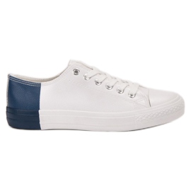 SHELOVET Baskets avec cuir écologique blanche SHELOVET Baskets avec cuir écologique blanche