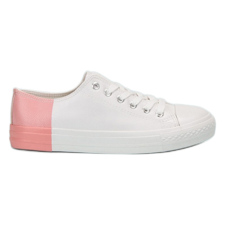 SHELOVET Baskets avec cuir écologique blanche SHELOVET Baskets avec cuir écologique blanche