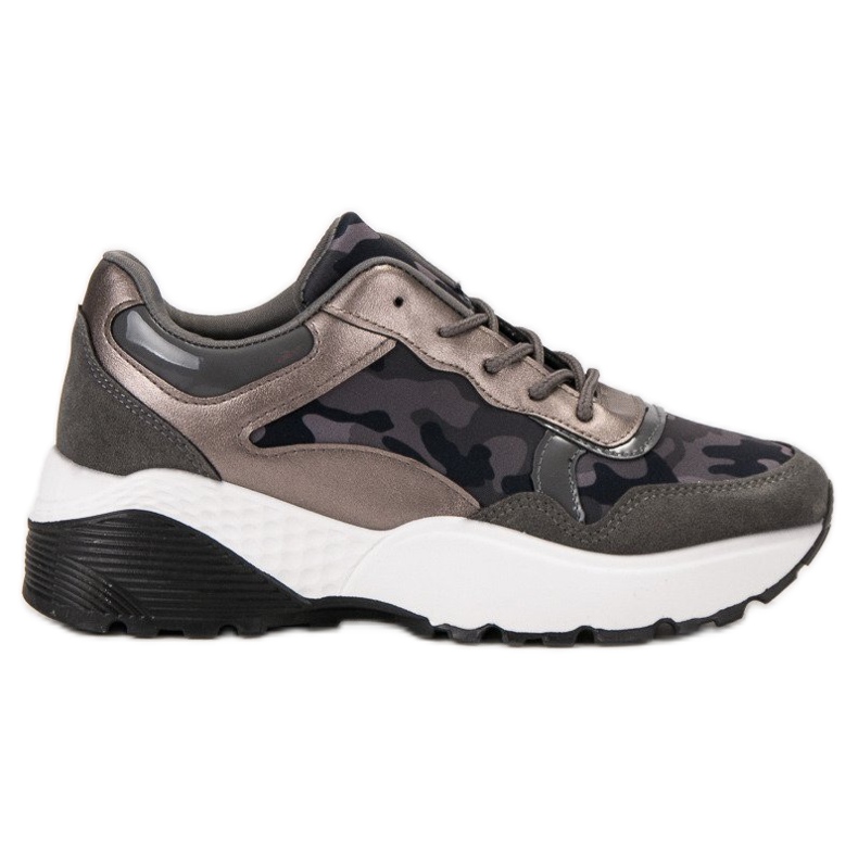 SHELOVET Baskets Moro gris multicolore